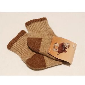 Camel wool blend babies kids socks thermal beige brown 0-1 Mongolia